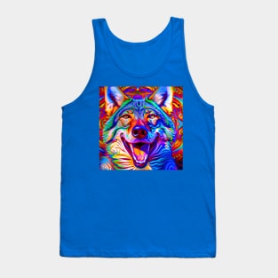 Coyote The Trickster (8) - Trippy Psychedelic Canine Tank Top
